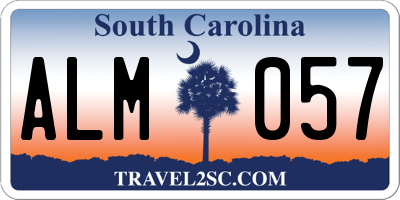 SC license plate ALM057