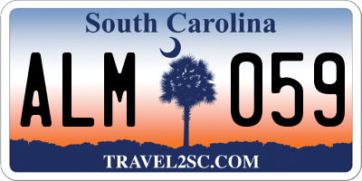 SC license plate ALM059