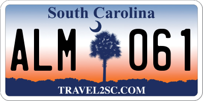 SC license plate ALM061