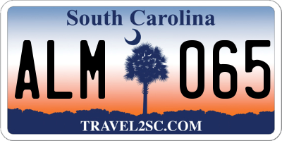 SC license plate ALM065