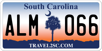 SC license plate ALM066