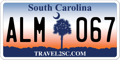 SC license plate ALM067