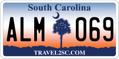 SC license plate ALM069