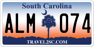 SC license plate ALM074