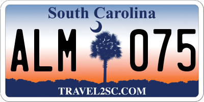 SC license plate ALM075