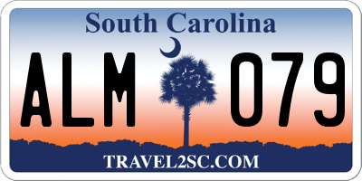 SC license plate ALM079
