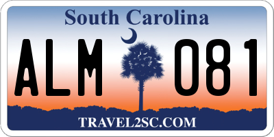 SC license plate ALM081