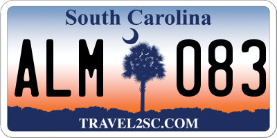 SC license plate ALM083