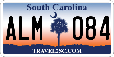 SC license plate ALM084