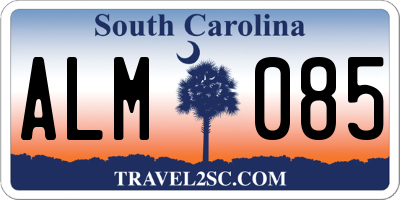 SC license plate ALM085