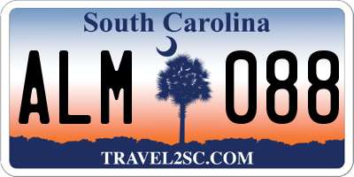 SC license plate ALM088