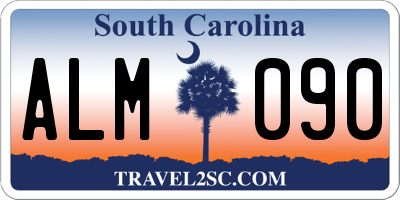 SC license plate ALM090