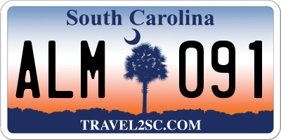 SC license plate ALM091