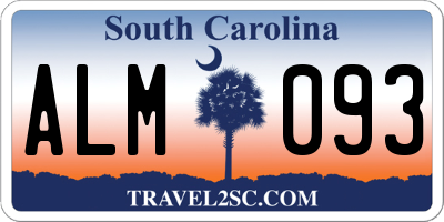 SC license plate ALM093