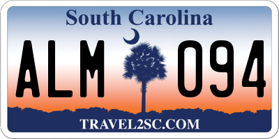 SC license plate ALM094