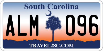 SC license plate ALM096