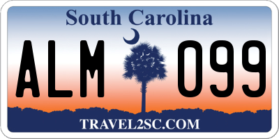 SC license plate ALM099