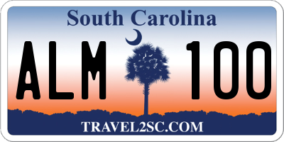 SC license plate ALM100