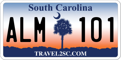 SC license plate ALM101