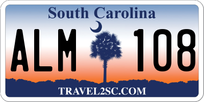 SC license plate ALM108