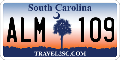 SC license plate ALM109