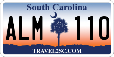 SC license plate ALM110