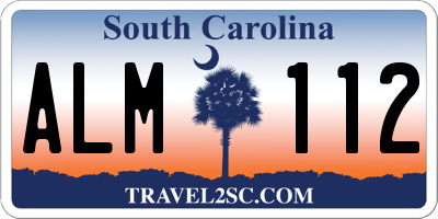 SC license plate ALM112