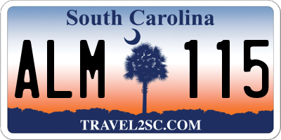SC license plate ALM115