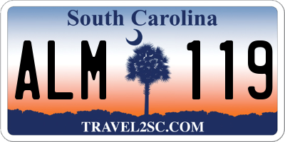 SC license plate ALM119