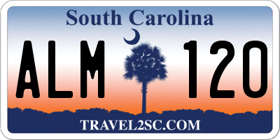 SC license plate ALM120