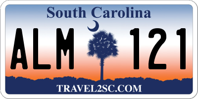 SC license plate ALM121