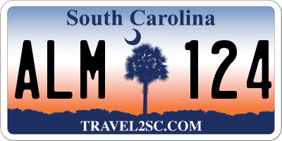 SC license plate ALM124