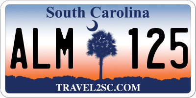 SC license plate ALM125