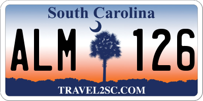 SC license plate ALM126