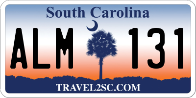 SC license plate ALM131