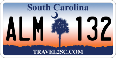 SC license plate ALM132