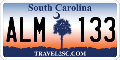 SC license plate ALM133