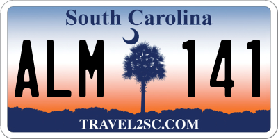SC license plate ALM141