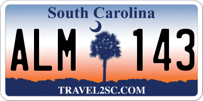 SC license plate ALM143