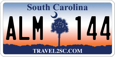 SC license plate ALM144