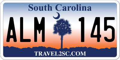 SC license plate ALM145
