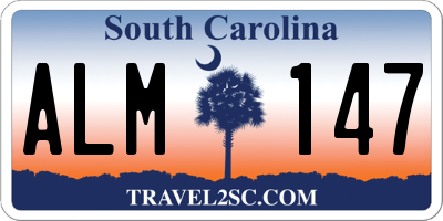 SC license plate ALM147