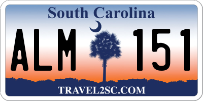 SC license plate ALM151