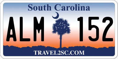 SC license plate ALM152