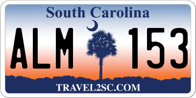 SC license plate ALM153