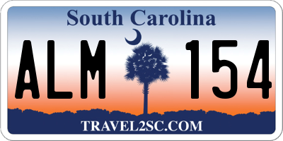SC license plate ALM154