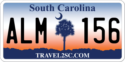 SC license plate ALM156