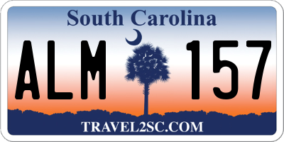 SC license plate ALM157