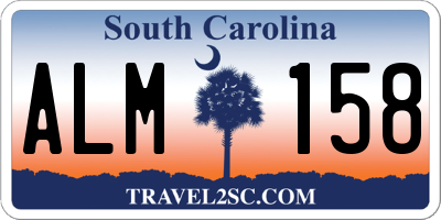 SC license plate ALM158