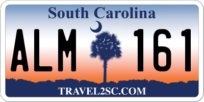 SC license plate ALM161